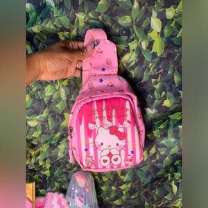 ‼️SOLD‼️Hello Kitty pink and white Sling backpack
